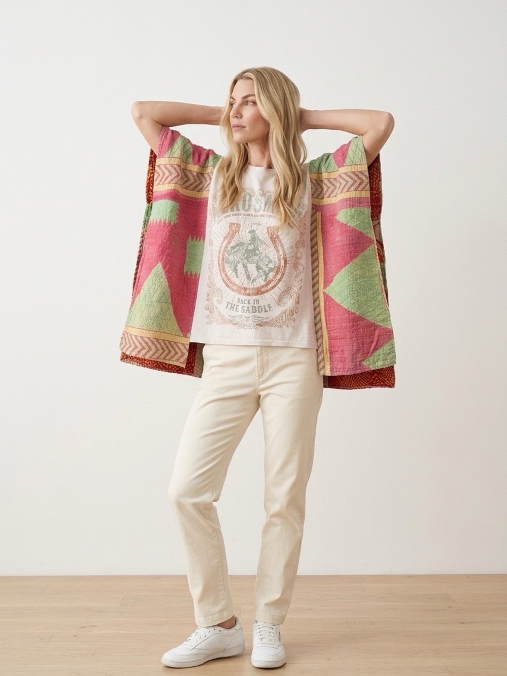 Handcrafted Upcycled Aerosmith Kantha Tunic NWT One Size